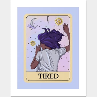 Relatable Bad Translated Tarot Card - Tired Posters and Art